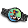 Bernese Mountain Dog On Christmas Arizona Wrist Watch