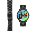 Bernese Mountain Dog On Christmas Arizona Wrist Watch