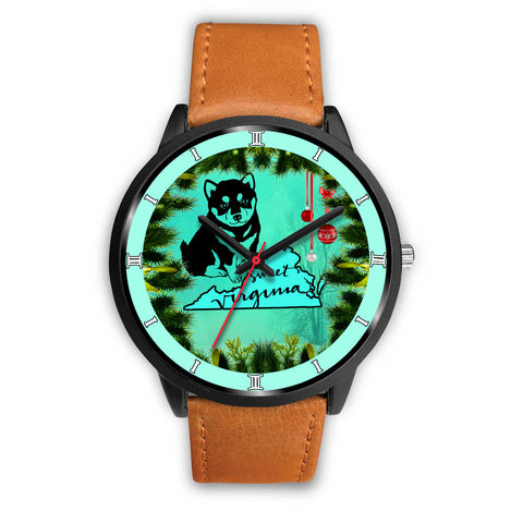 Lovely Shiba Inu Dog Art Virginia Christmas Special Wrist Watch