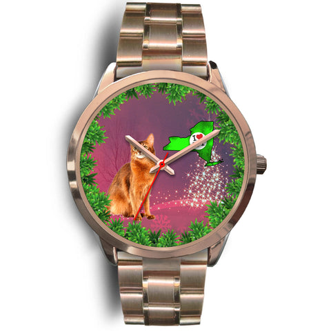 Somali Cat New York Christmas Special Wrist Watch