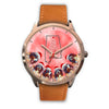 Bernese Mountain Dog On Christmas Alabama Golden Wrist Watch