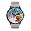 Bloodhound Dog On Christmas Alabama Wrist Watch