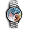 Bloodhound Dog On Christmas Alabama Wrist Watch