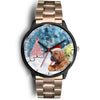 Bloodhound Dog On Christmas Alabama Wrist Watch