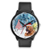 Bloodhound Dog On Christmas Alabama Wrist Watch