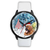 Bloodhound Dog On Christmas Alabama Wrist Watch