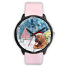 Bloodhound Dog On Christmas Alabama Wrist Watch