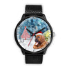 Bloodhound Dog On Christmas Alabama Wrist Watch