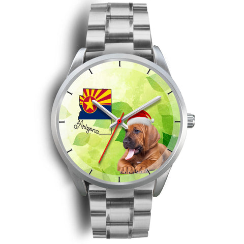 Bloodhound Dog On Christmas Arizona Wrist Watch