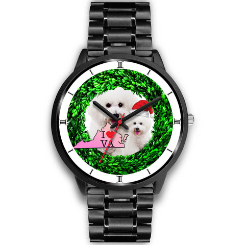 Bichon Fries Dog Virginia Christmas Special Wrist Watch