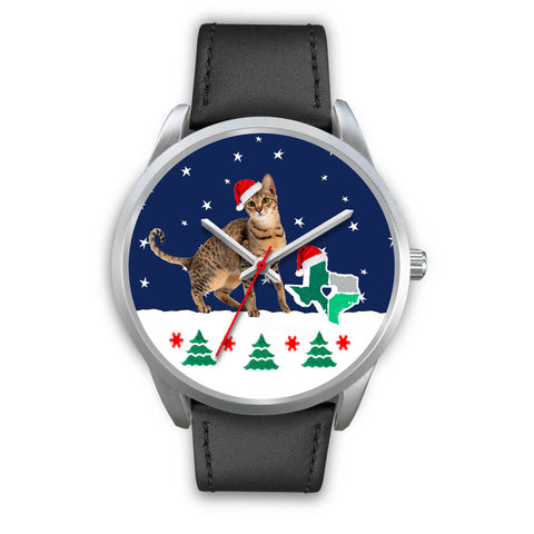 Savannah cat Texas Christmas Special Wrist Watch