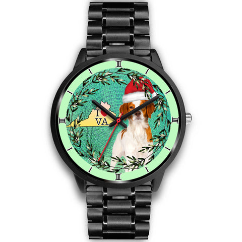 Lovely Brittany Dog Virginia Christmas Special Wrist Watch