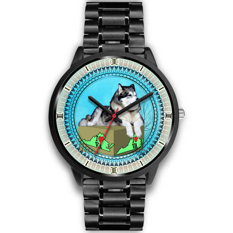 Alaskan Malamute Dog Virginia Christmas Special Wrist Watch