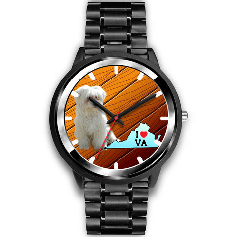 Cute Maltese Dog Virginia Christmas Special Wrist Watch