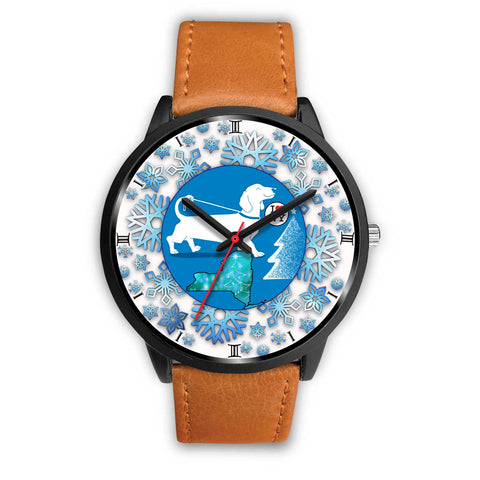 Dachshund Dog Art New York Christmas Special Wrist Watch