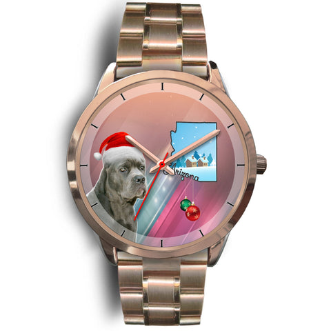 Cane Corso Arizona Christmas Golden Wrist Watch