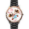 Cavalier King Charles Spaniel Alabama Christmas Golden Wrist Watch