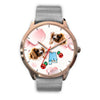 Cavalier King Charles Spaniel Alabama Christmas Golden Wrist Watch