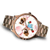 Cavalier King Charles Spaniel Alabama Christmas Golden Wrist Watch