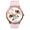 Cavalier King Charles Spaniel Alabama Christmas Golden Wrist Watch