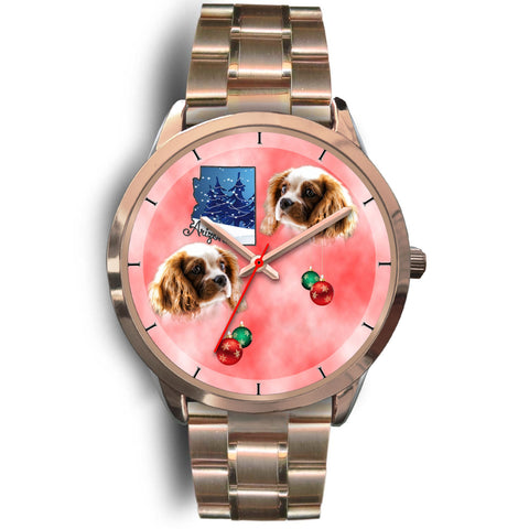 Cavalier King Charles Spaniel Arizona Christmas Golden Wrist Watch