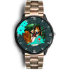 Rough Collie Dog Art Virginia Christmas Special Wrist Watch