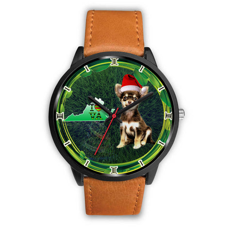 Chihuahua Dog Virginia Christmas Special Wrist Watch