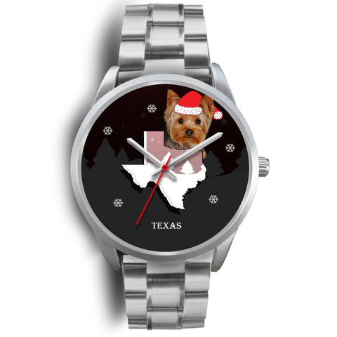 Cute Yorkie Texas Christmas Special Wrist Watch