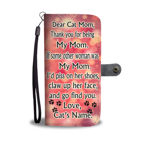 Lovely Cat Print Wallet Case For Cat Mom
