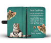Cute Cat Print Wallet Case For Cat Mom