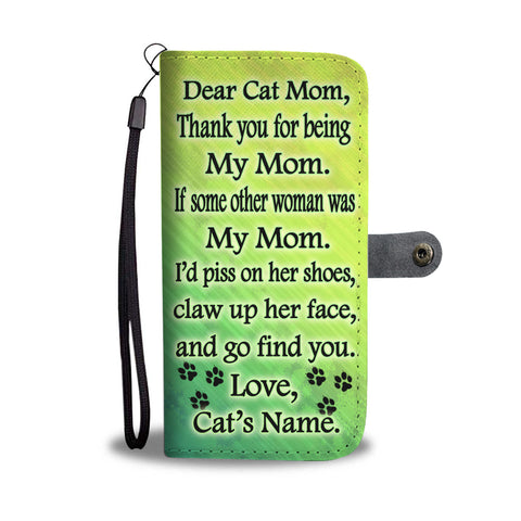 Cute Cat Print Wallet Case For Cat Lovers