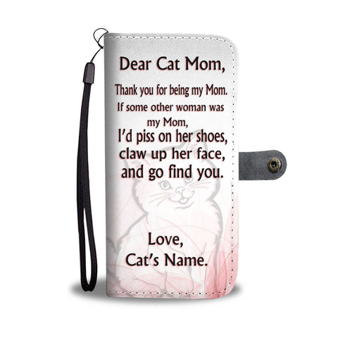 Cat Print Wallet Case For Cat Mom