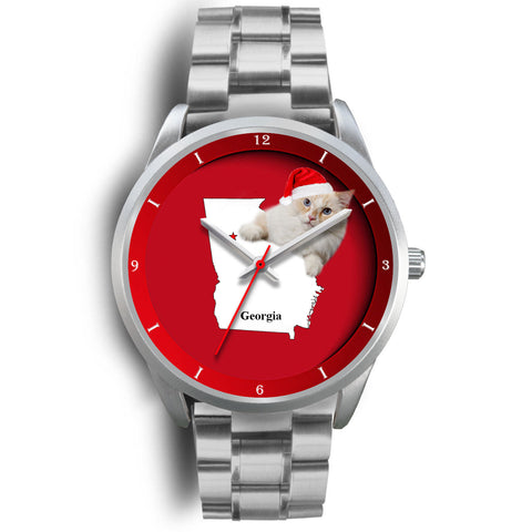 Ragamuffin Cat Georgia Christmas Special Wrist Watch