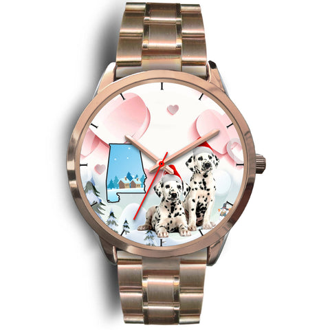 Cute Dalmatian Dog Alabama Christmas Special Wrist Watch