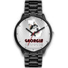 Siberian Husky Dog Georgia Christmas Special Wrist Watch