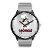 Siberian Husky Dog Georgia Christmas Special Wrist Watch