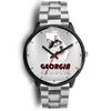 Siberian Husky Dog Georgia Christmas Special Wrist Watch