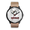 Siberian Husky Dog Georgia Christmas Special Wrist Watch