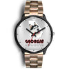 Siberian Husky Dog Georgia Christmas Special Wrist Watch