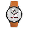 Siberian Husky Dog Georgia Christmas Special Wrist Watch