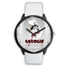 Siberian Husky Dog Georgia Christmas Special Wrist Watch