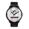 Siberian Husky Dog Georgia Christmas Special Wrist Watch