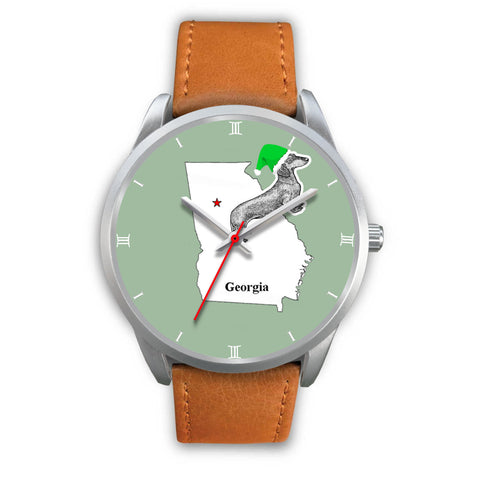 Dachshund Dog Georgia Christmas Special Wrist Watch