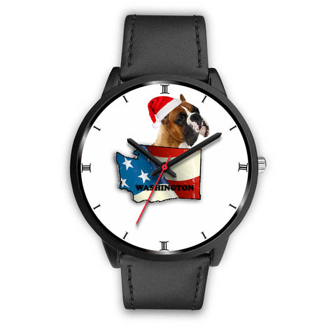 Boxer Dog Washington Christmas Special Wrist Watch