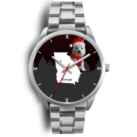 West Highland White Terrier (Westie) Georgia Christmas Special Wrist Watch