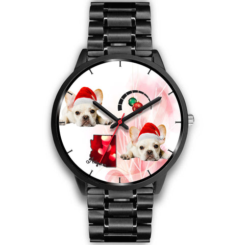 French Bulldog Arizona Christmas Special Black Wrist Watch
