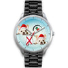 French Bulldog Alabama Christmas Special Silver Wrist Watch