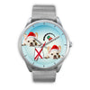 French Bulldog Alabama Christmas Special Silver Wrist Watch