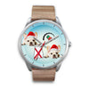 French Bulldog Alabama Christmas Special Silver Wrist Watch