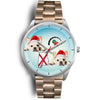 French Bulldog Alabama Christmas Special Silver Wrist Watch